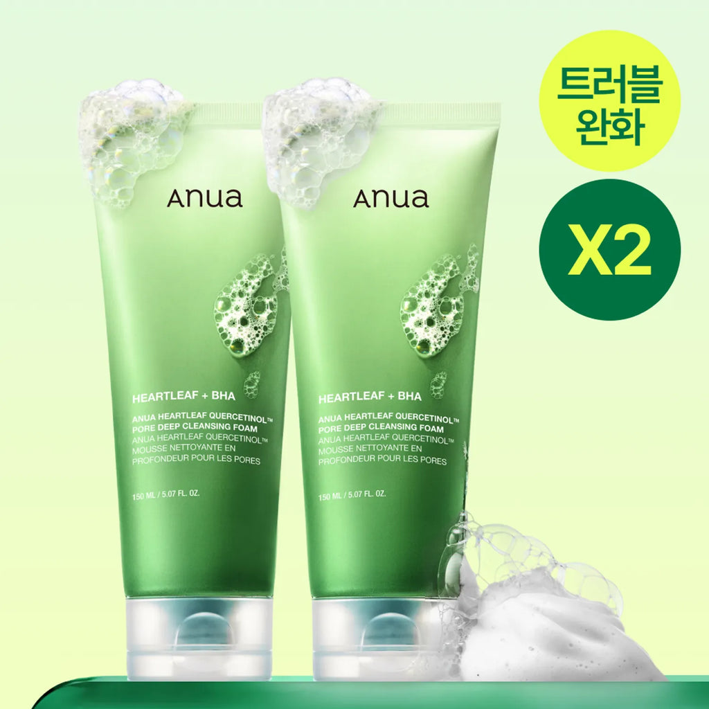 Anua Heartleaf Quercetinol Pore Deep Cleansing Foam 150ml*2ea