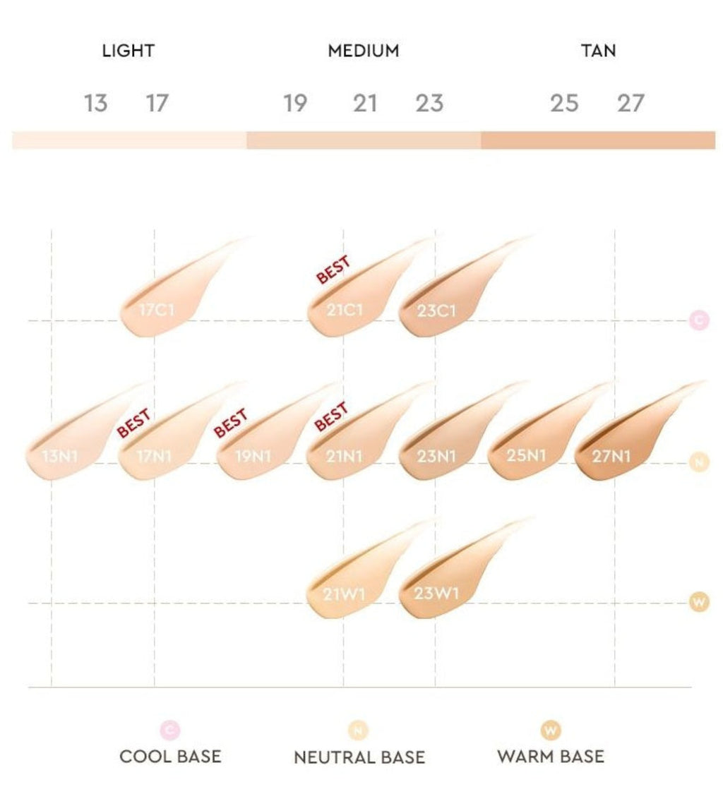 HERA Silky Stay 24H Longwear Foundation (10 Options)