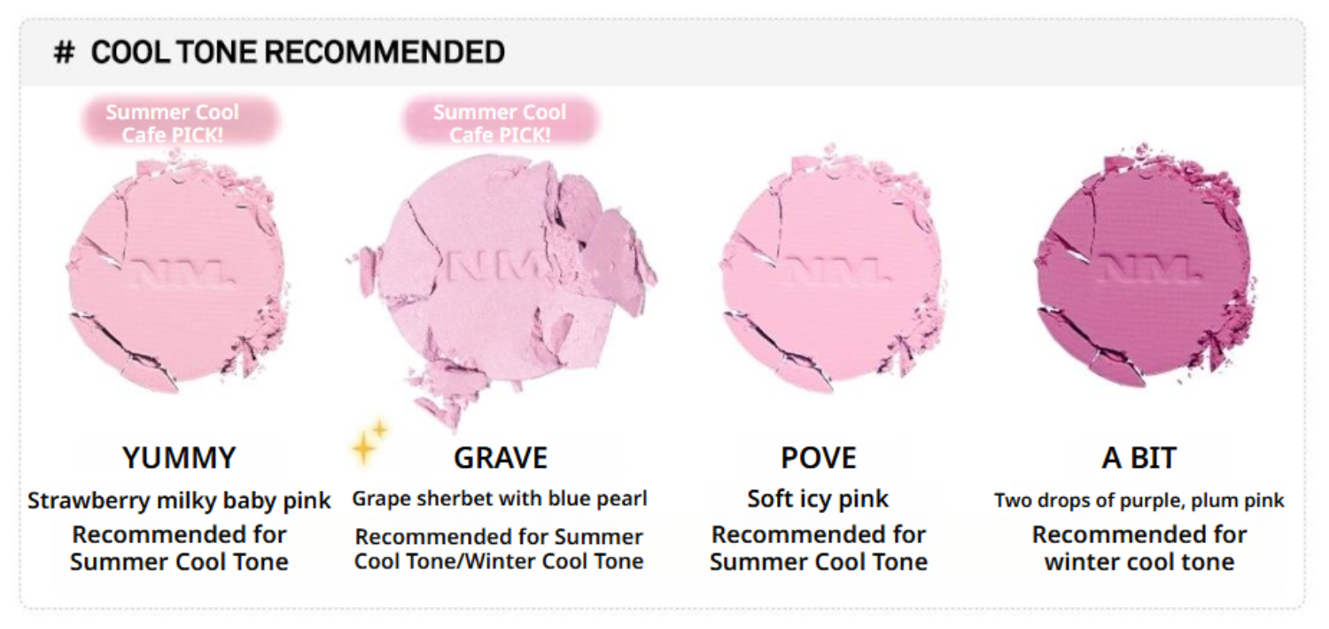 NAMING. Fluffy Powder Blush (Set/Single) (16 Options)