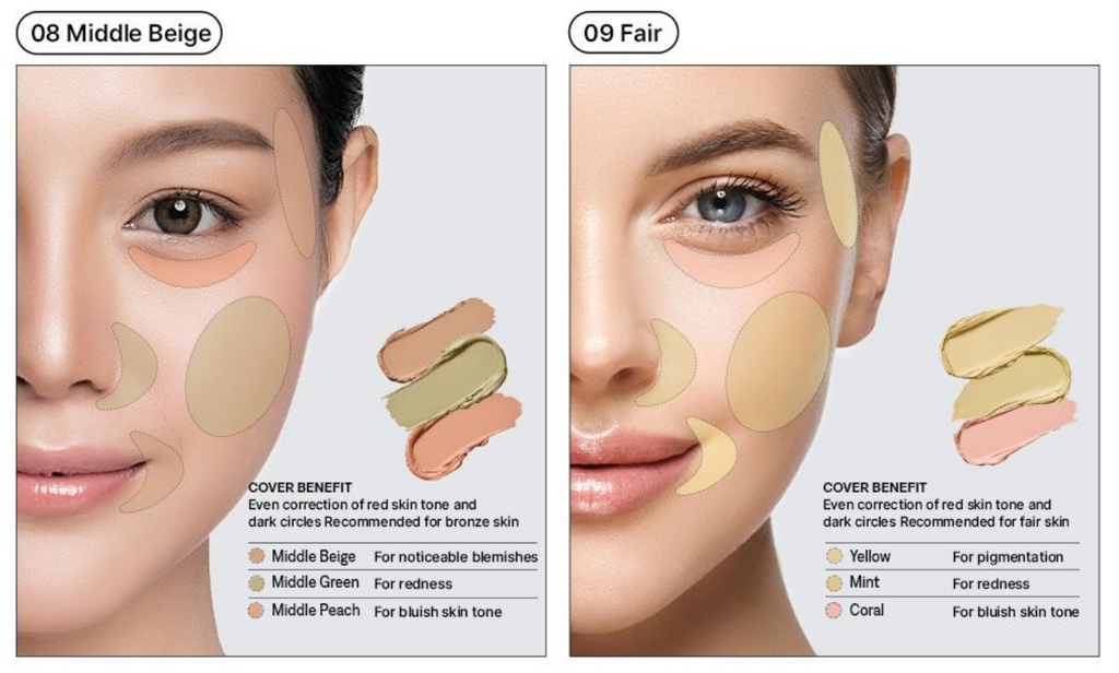 THE SAEM Cover Perfection Triple Pot Concealer (10 Options)