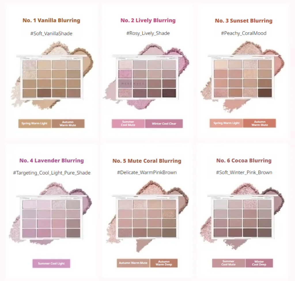 WAKEMAKE Soft Blurring Eye Palette (8 Options)