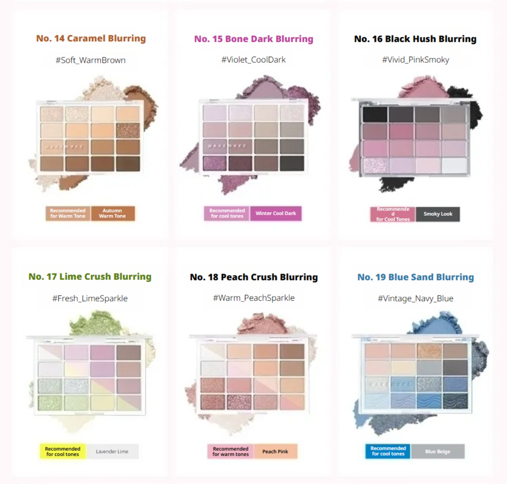 WAKEMAKE Soft Blurring Eye Palette (8 Options)