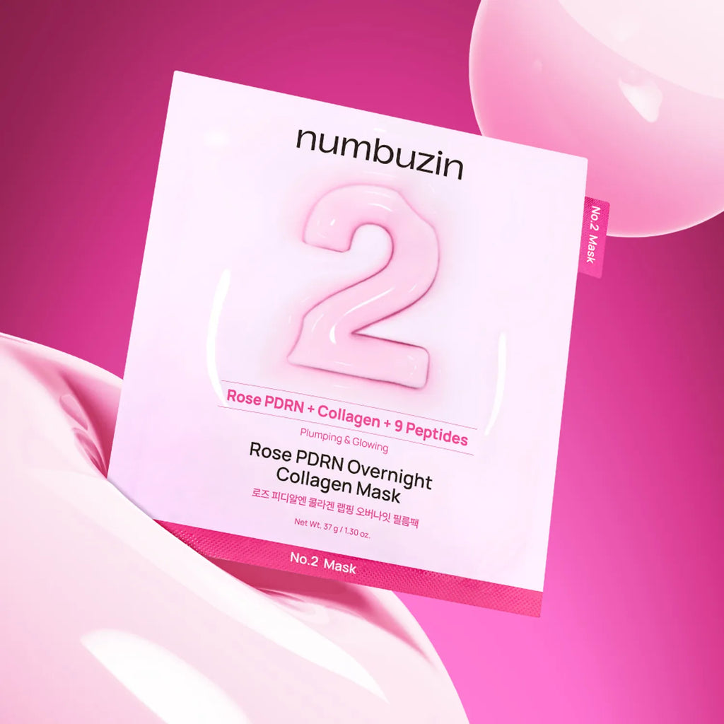 numbuzin No. 2 Rose PDRN Collagen Wrapping Overnight Film Pack 4ea