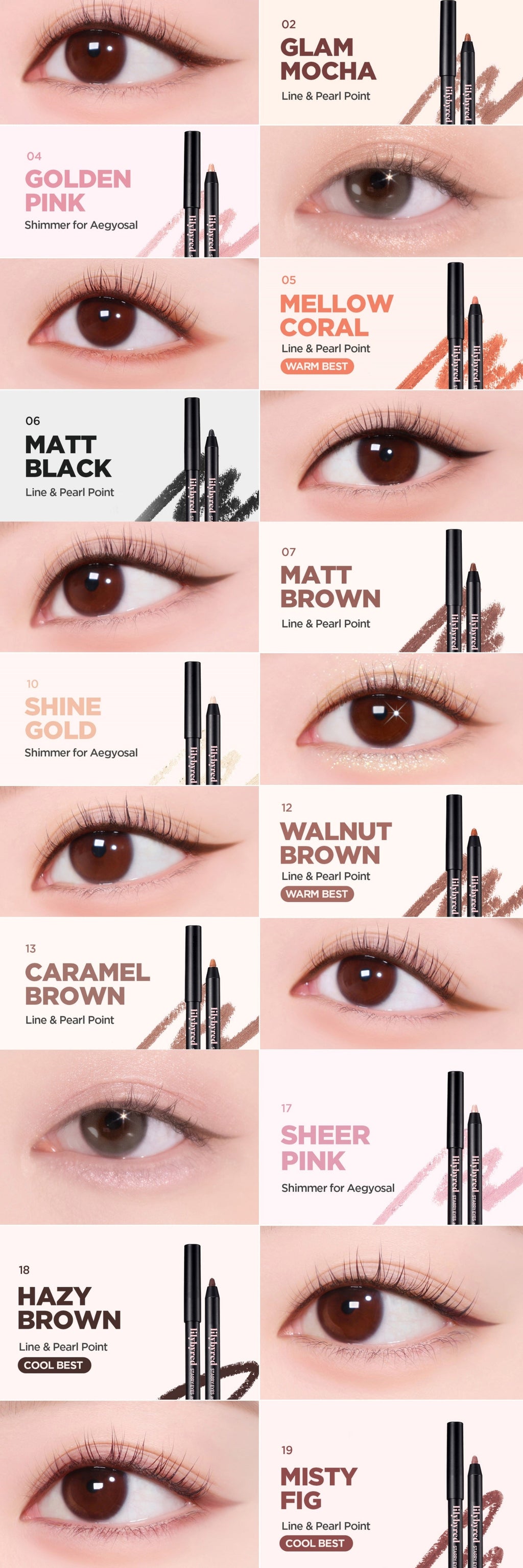 lilybyred Starry Eyes 9 To 9 Gel Eyeliner (9 Options)
