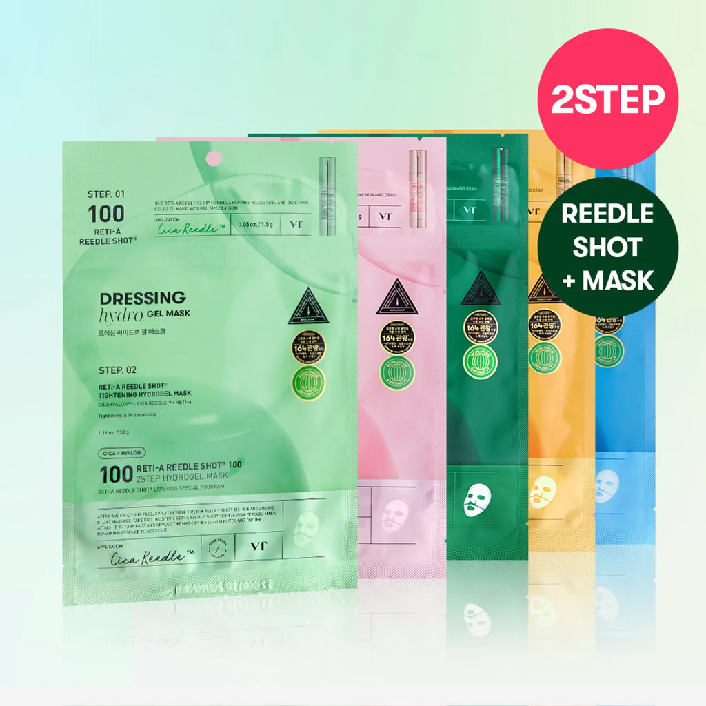 VT Color Reedle Shot 100 2Step Hydrogel Mask Sheet 1ea (5 Options)
