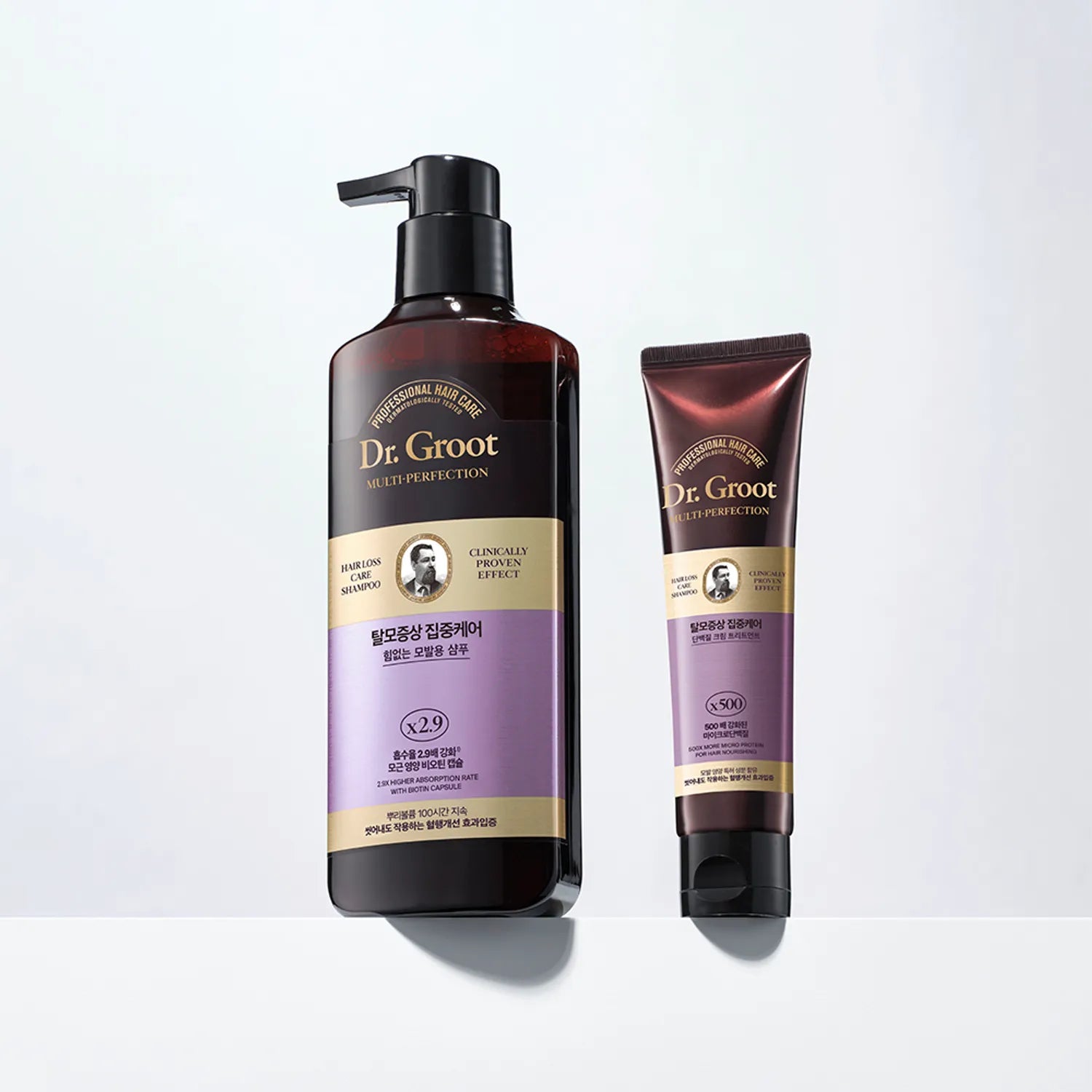 Dr. Groot Hair Care Shampoo For Thinning & Weak Hair 400ml Set (+Treatment 100ml)