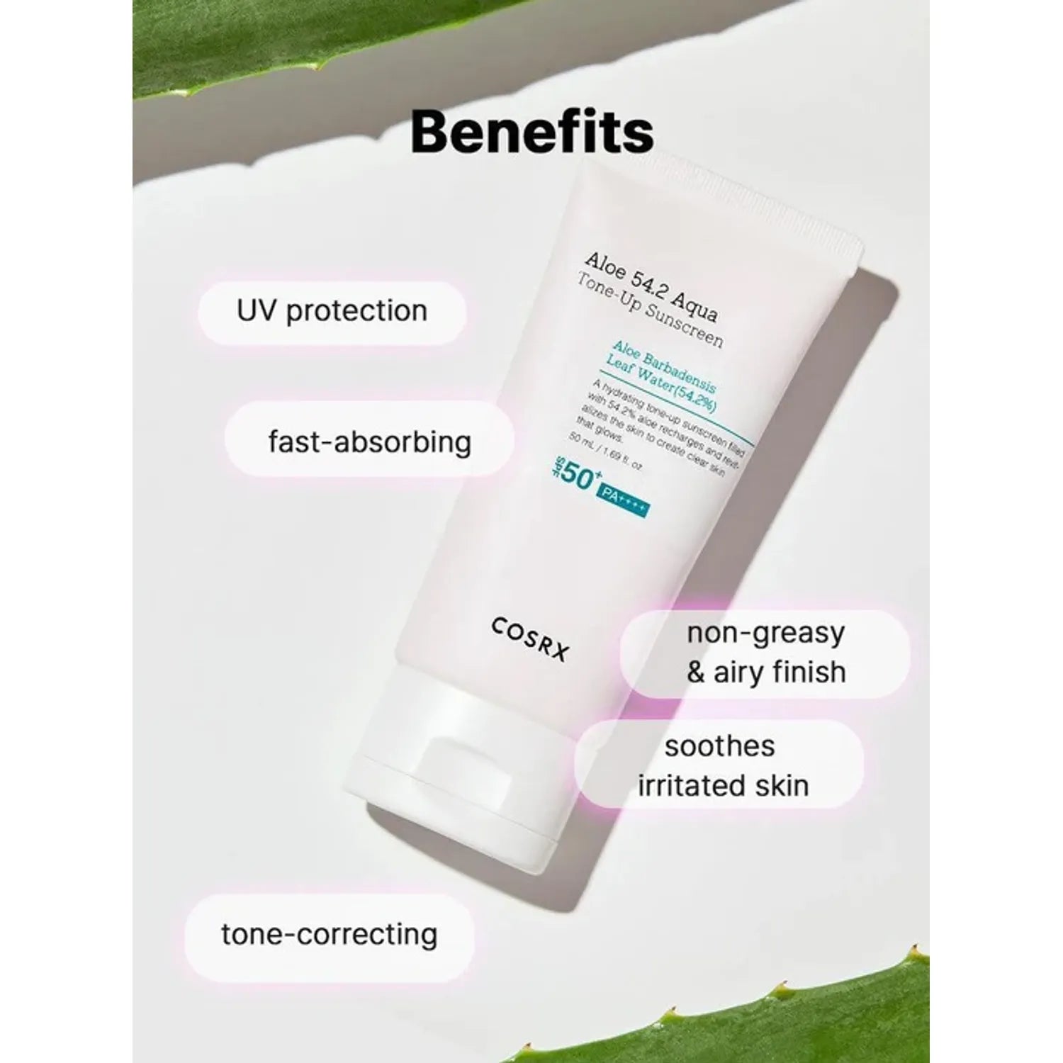 COSRX Aloe 54.2 Aqua Tone-Up Sunscreen SPF50+