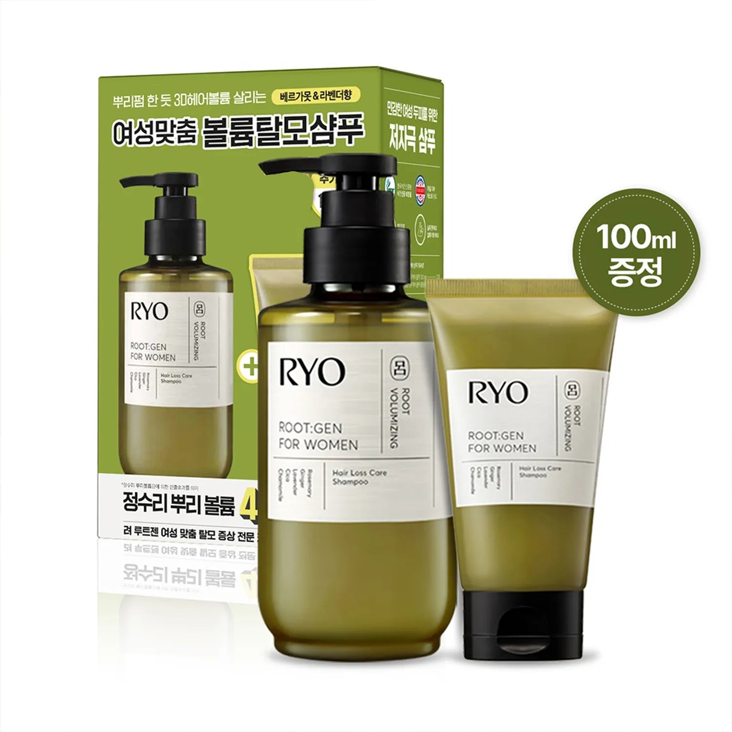Ryo Root:Gen Scalp Care Shampoo for women 353mL Special Set (+100mL)
