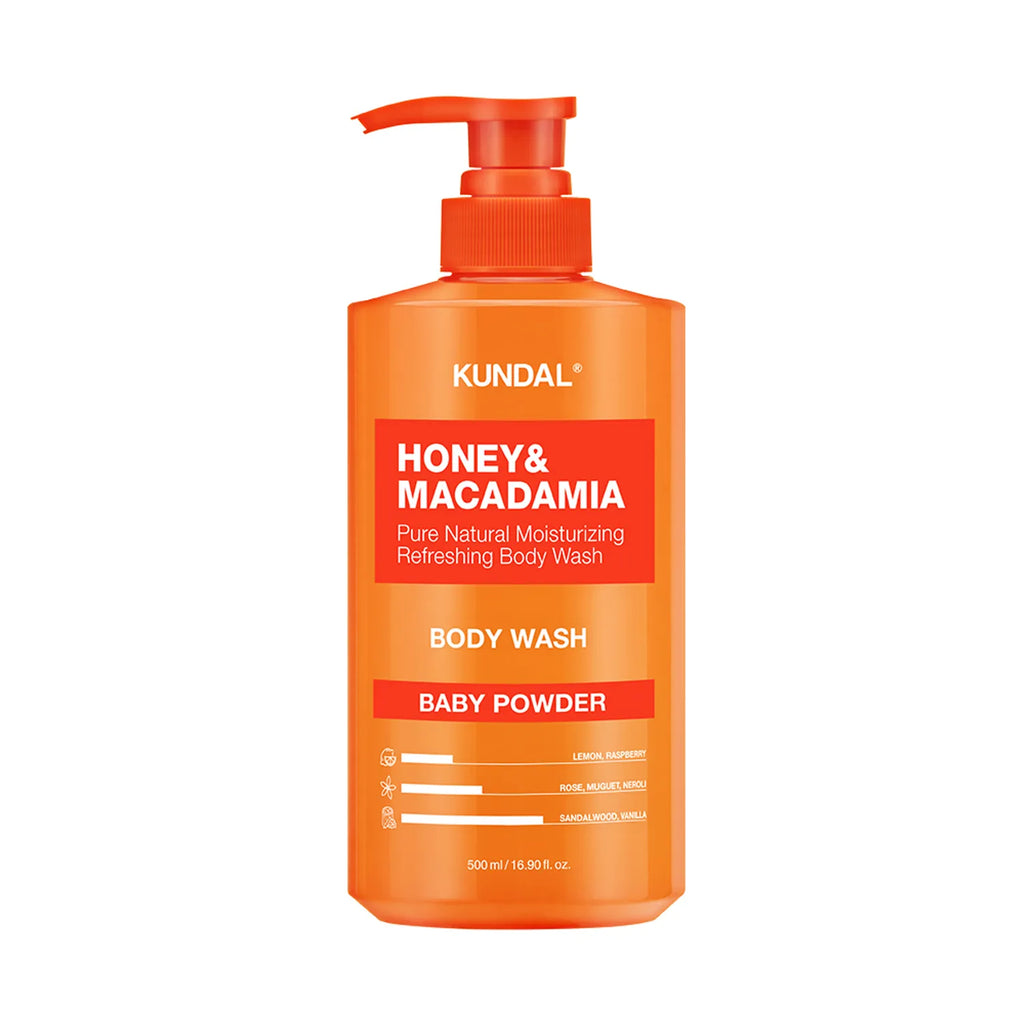 KUNDAL Honey & Macadamia Natural Body Wash 500ml (3 Options)
