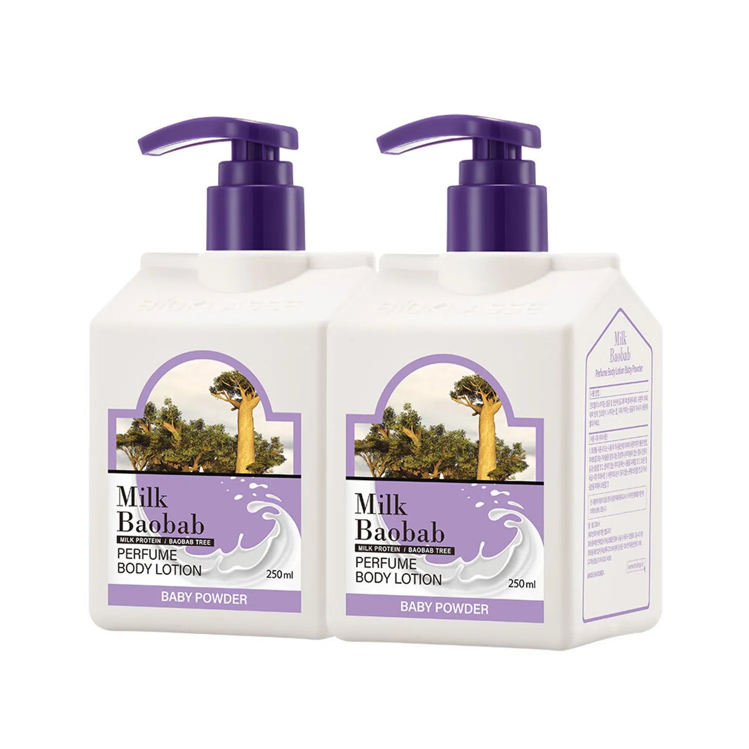 Milk Baobab Perfumed Body Lotion #Baby Powder 250mL*2ea Set