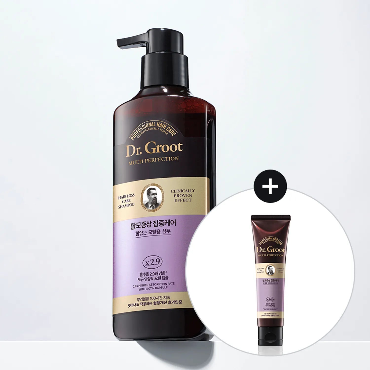 Dr. Groot Hair Care Shampoo For Thinning & Weak Hair 400ml Set (+Treatment 100ml)