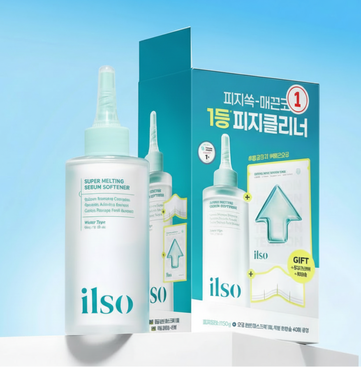 ilso Super Melting Sebum Softener 150ml Set (+Cotton Pad 40P+Pore Tension Mask Sheet 1ea)