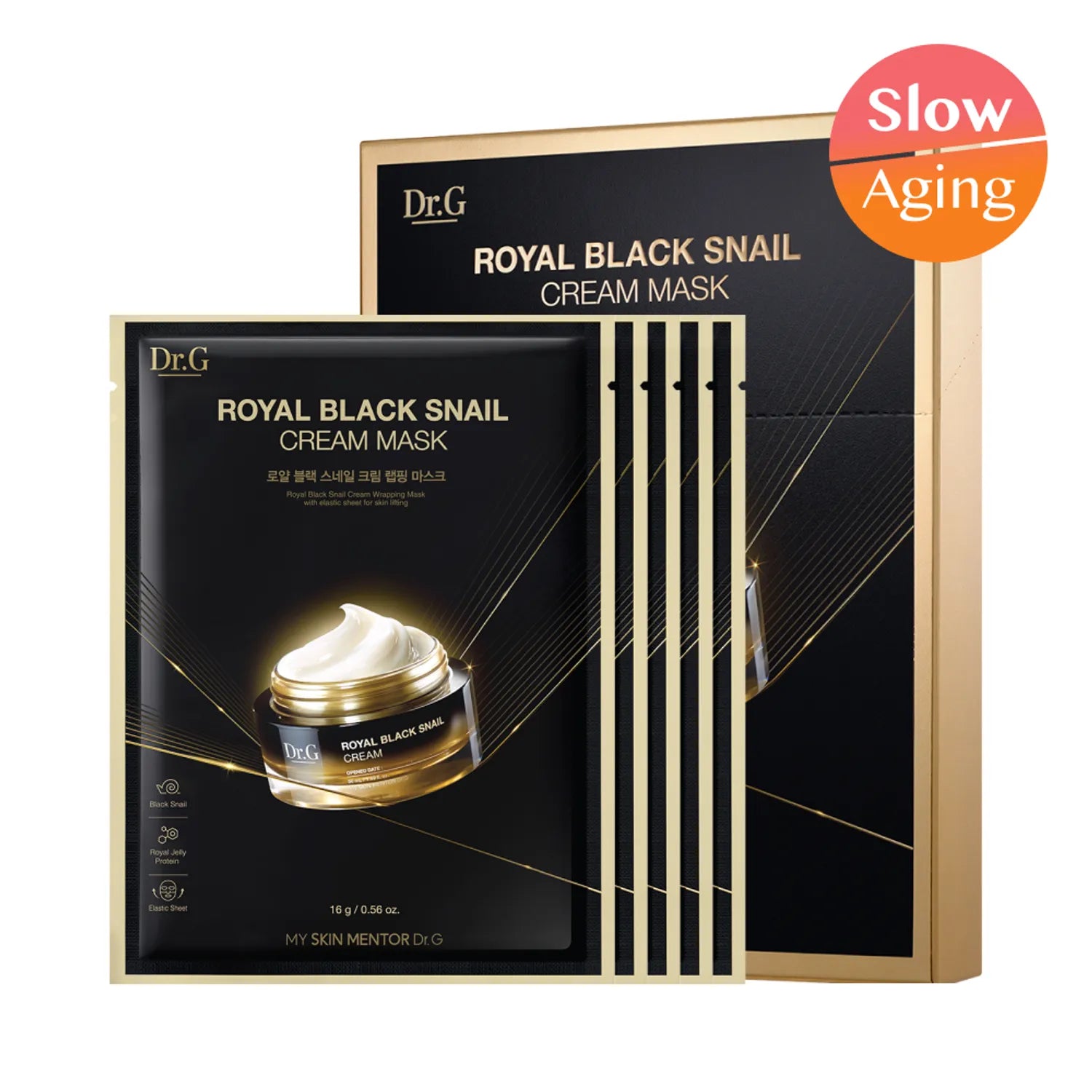 Dr.G Royal Black Snail Cream Mask Sheet 5 Sheets