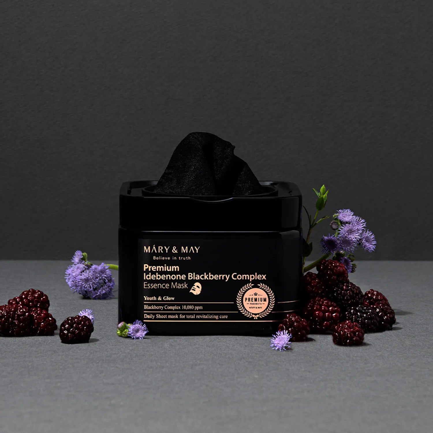 Mary&May Premium Idebenone Blackberry Complex Essence Mask 20P / 250g