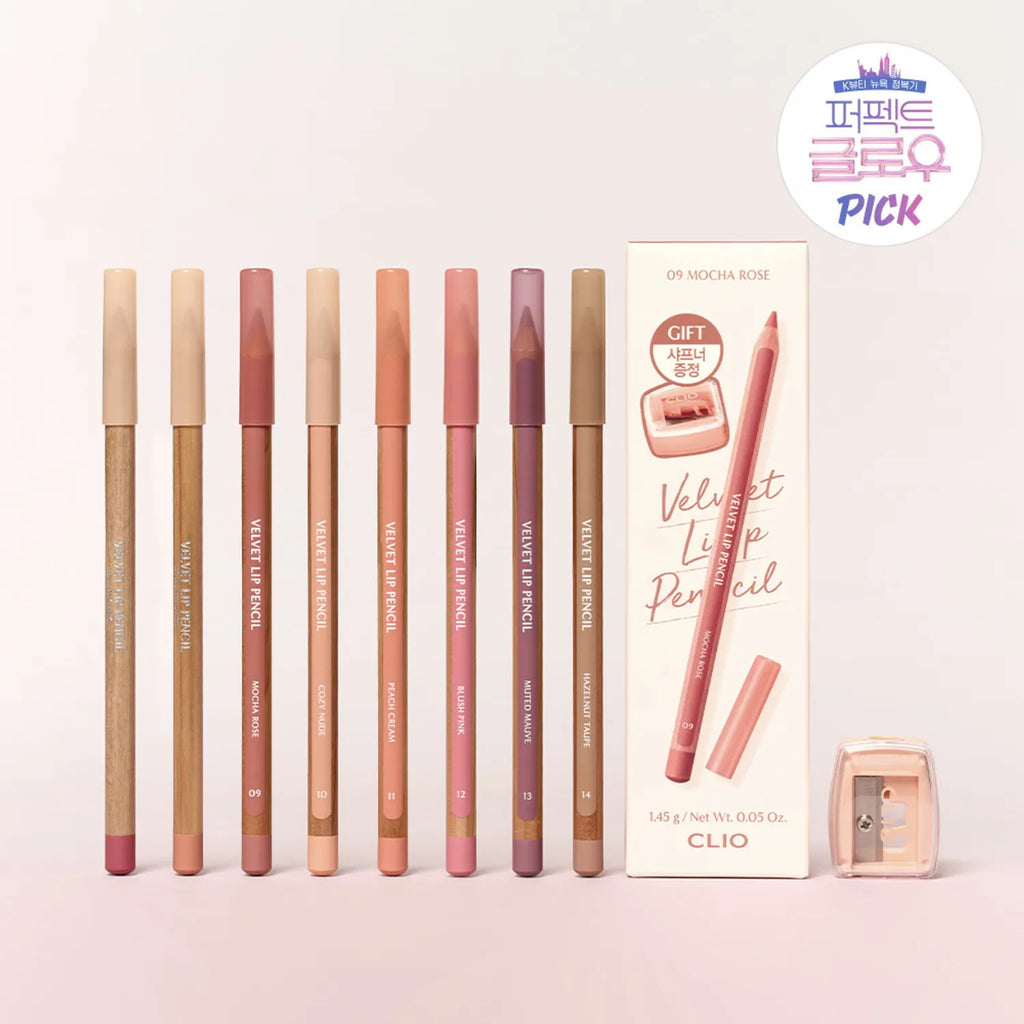 CLIO Velvet Lip Pencil (+Sharpener) (8 Options)